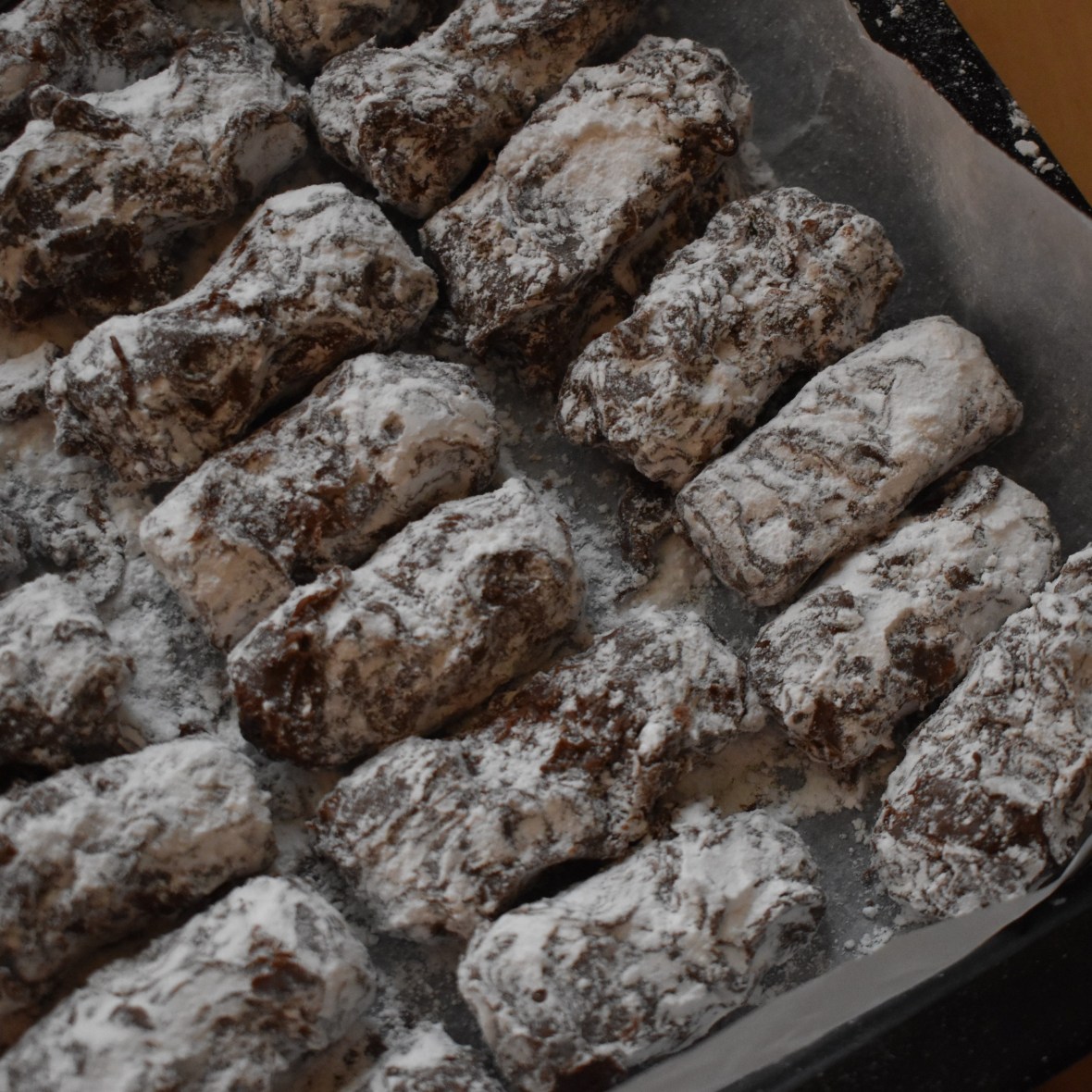 Muscadines, French milk chocolate truffles