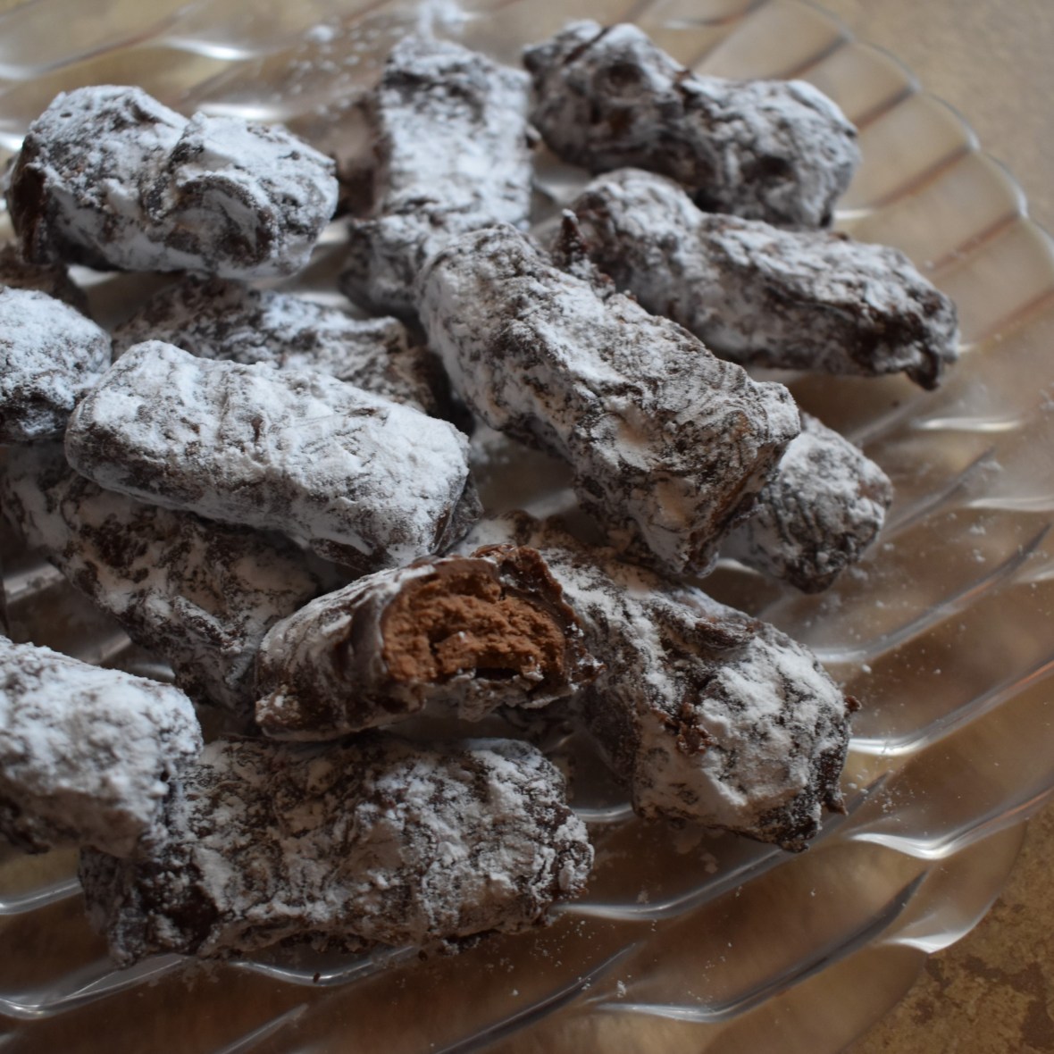 Muscadines, French milk chocolate truffles