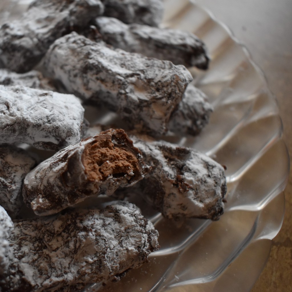 Muscadines, French milk chocolate truffles