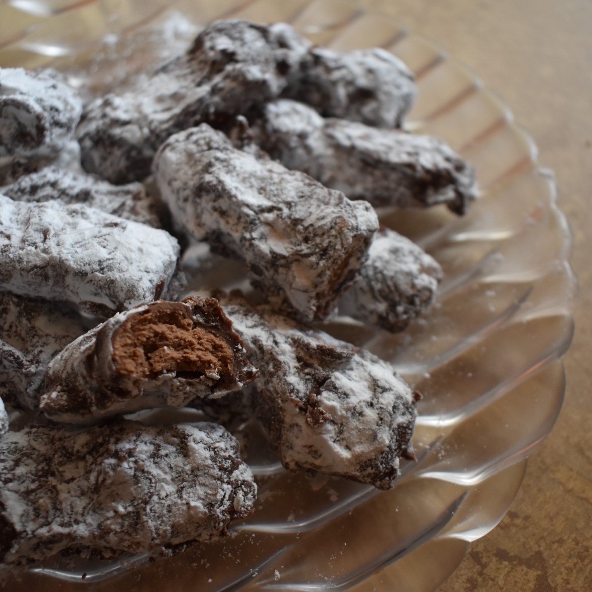 Muscadines, French milk chocolate truffles