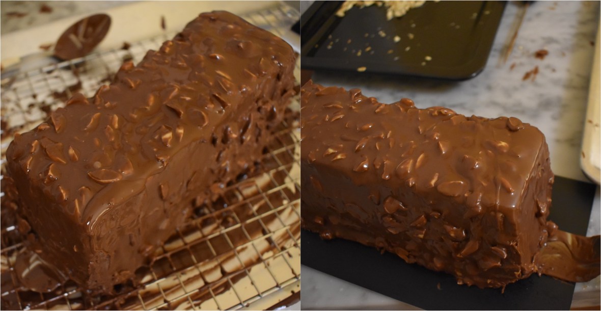 Lemon and raspberry insert loaf cake, rocher glaçage 3