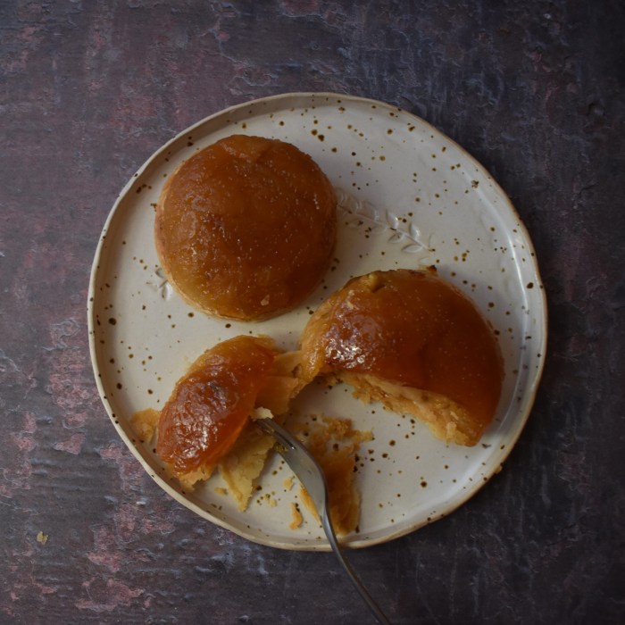 Autumn apple tatin domes