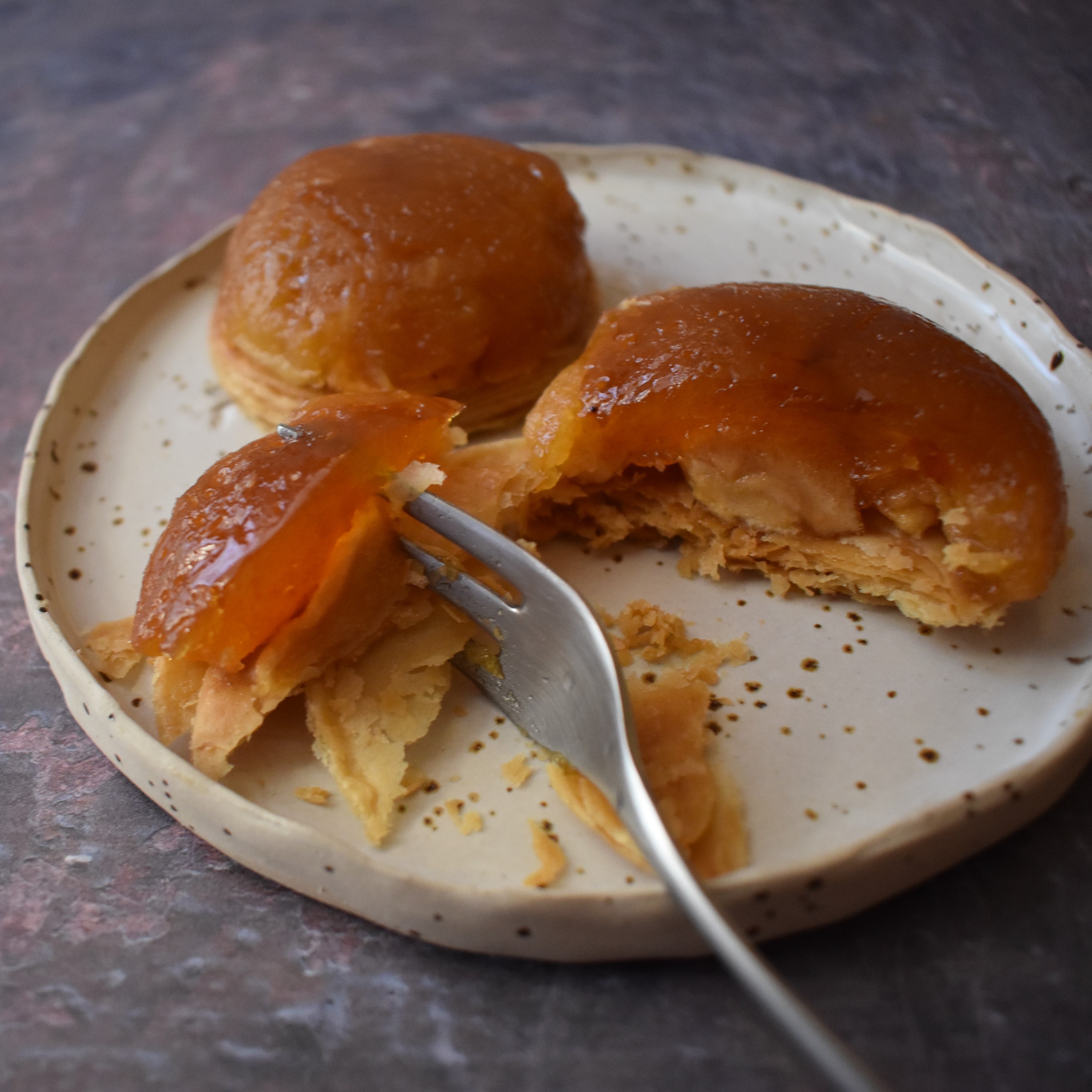 Autumn apple tatin domes