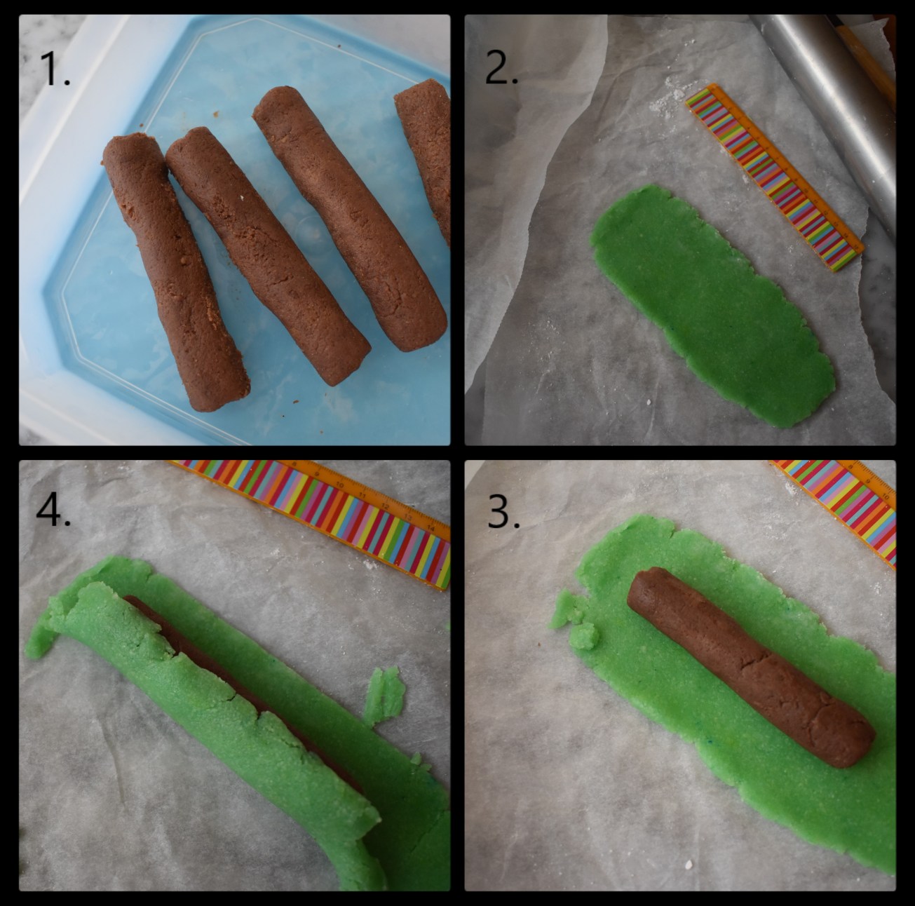 Vacuum clearner cakes, Swedish punsch-rolls - making, 1