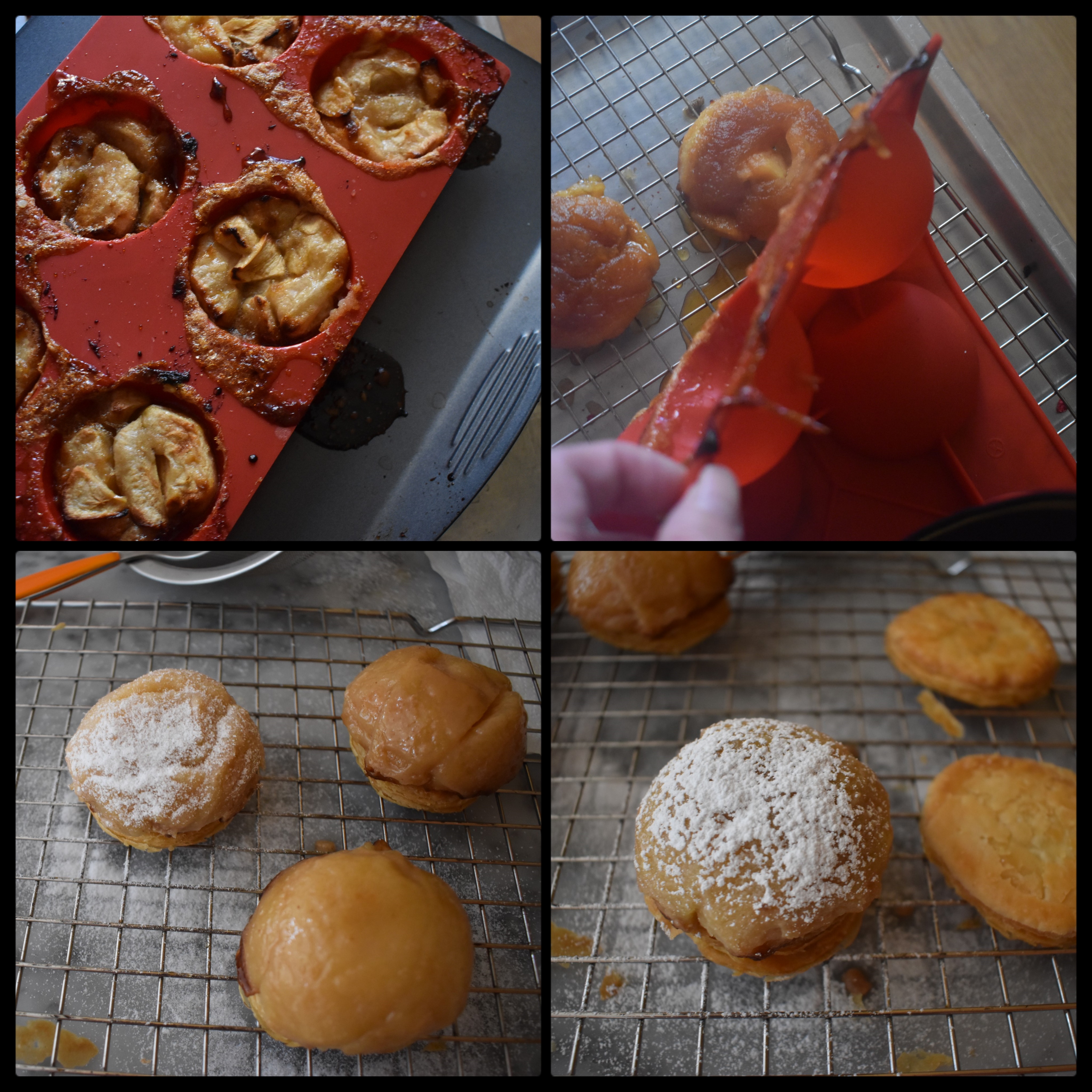 Tarte tatin apple domes 2, unmoulding