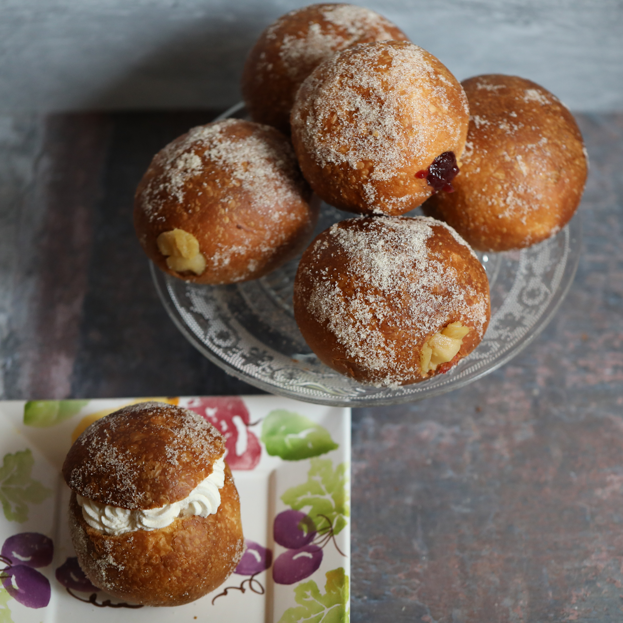 Airfried sourdough doughnuts