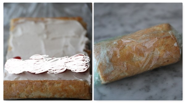 Strawberrt roll cake - assenbling 2